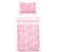 TOYANDONA Ensemble de Literie Miniature pour Maison de Poupée Drap Housse et Oreiller en Tissu Résistant Taille Grosse Accessoires Décoratifs pour Chambre Miniature Décoration Poupée