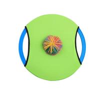 TOYANDONA Ensemble De Pagaies Et Balles pour Trampoline 13.78X13.78 Pouces Jeu De Disque Volant Et De Lancer Attraper pour Enfants Et Adultes Sports De Plein Air