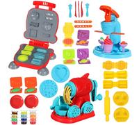 TOYANDONA Ensemble De Pâte À Modeler 3 en 1 pour Enfants De 3 Ans Et Plus Machine À Fabriquer des Hamburgers des Nouilles À Glacée Kit D'Outils pour L'Artisanat De La Pâte