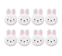 TOYANDONA Ensemble de Vaisselle Jetable Lapin 8 Pièces 9.4X6.6 Pouces Assiettes en Papier pour Pâques Adapté aux Réunions Familiales