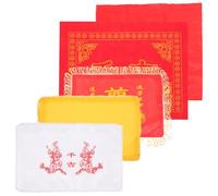 TOYANDONA Ensemble Housses pour Urne Funéraire 5 Pièces avec Pochette en Tissu Brodé Tapis Long Décoratif pour Cérémonies Funéraires Accessoires Religieux pour Cercueil et Urne Pratiques