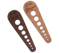 TOYANDONA Éplucheur D'herbes en Bois de Cerisier 2 Pièces, Arrache-feuilles de Basilic et Romarin à 6 Trous, Outil Cuisine Rustique pour Chou Frisé, Séparateur pour Préparation