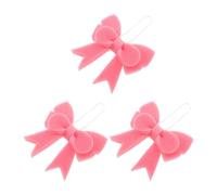 TOYANDONA Éponge de Bain pour Bébé en Mousse Rose, Lot de 3 Pièces, Séchage Rapide et Facile à Nettoyer, Forme Adorable en Nœud Papillon pour -nés et Tout-petits