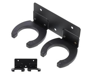 TOYANDONA Équerre Murale Métallique Double Crochet Support Micro pour Ktv Rangement Microphone Fixation Murale Stable pour Salle de Réunion et Scène