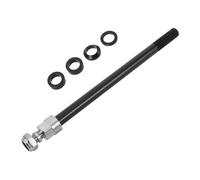 TOYANDONA Essieu de Remorque à Vélo M12x1.0 en Alliage D’Aluminium Noir | Acier Inoxydable, Compatibilité Large, Liaison Sûre et Construction Robuste pour Usage Cargo