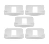 TOYANDONA Étagère Murale Adhésive Blanche Lot de 5, Petite Étagère Flottante pour Caméra de Sécurité, Babyphone et Petites Enceintes, Support Mural sans Perçage, pour Salle de Bain,