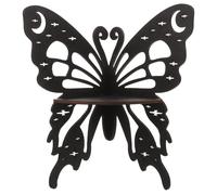 TOYANDONA Étagère Murale d'angle en Bois Foncé avec Pierre Cristal Support Flottant Décoratif et Rangement Polyvalent pour Salon Cuisine Chambre Bureau