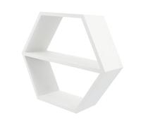 TOYANDONA Étagère Murale Hexagonale Bois Naturel Support de Rangement Créatif et Décoratif pour Petits Objets Porte-Plante Mural Étagère Murale Simple et Pratique pour Maison