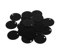 TOYANDONA Étiquettes d'Identification en Aluminium 35 MM pour Chiens, Lot de 25 Médailles Rondes Gravables, Adaptées pour Colliers et Accessoires Animaliers, Faciles à Personnaliser