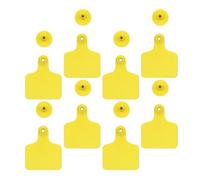 TOYANDONA Étiquettes D'oreille Pour Bétail Vierges En Plastique Jaune, Lot De 100 Pièces, Identification Animale Pour Vaches, Moutons Et Chèvres, Résistantes Aux Uv, Taille Adaptée Pour Usage Agricole