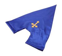 TOYANDONA Étole de Chœur en Satin Forme V Réversible Royale Bleue avec Croix Brodée Dorée, Cape de Chorale Légère pour Adultes, Accessoire Religieux Catholique Unisexe pour Cérémonies