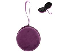 TOYANDONA Étui de Rangement pour Huiles Essentielles 10 Compartiments 1-2 ML Pochette Ronde en Velours Violet Portable pour Flacons de Parfum et Vernis à Ongles Boîte de Transport Pratique