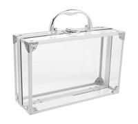 TOYANDONA Étui de Transport Transparent pour Livres avec Poignée Boîte de Rangement Étanche et Robuste Compartiment Anti-Humidité pour École et Activités Extérieures Organiseur Portable