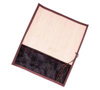 TOYANDONA Étui Enroulable pour Pinceaux en Bambou Grosse Capacité, Multiple Fixation, Protection Optimale et Transport Facile pour Fournitures Artistiques