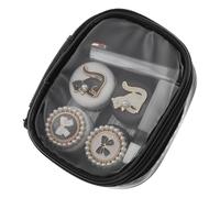 TOYANDONA Étui pour Lentilles de Contact en Alliage et PP, Boîte de Rangement Transparente Compacte Accessoires, pour Paquet à Main ou Tiroir de Bureau