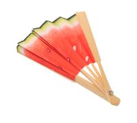 TOYANDONA Éventail Pliable Main Pastèque Peint à Main en Bambou 5 Pouces