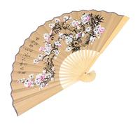 TOYANDONA Éventail Pliant Mural Chinois Style Traditionnel pour Décoration Intérieure et Accessoires Photo Studio Inspiration Asiatique