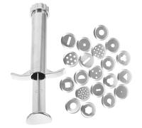 TOYANDONA Extrudeuse Argile en Acier Inoxydable 21 Pièces Presse-Argile Métallique avec Moules Créatifs pour Pâte Polymère Kit Complet D’Outils de Modelage pour Poterie et Sculpture