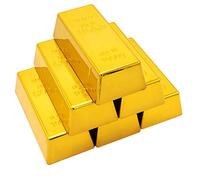 TOYANDONA Faux Lingot dor, 6 pièces Lingot dor Briques dor lingots dor pour Film Prop nouveauté Cadeau Blague
