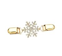 TOYANDONA Fermoir pour Pull de Noël Flocon de Neige Orné de Cristaux Clip pour Cardigan et Châle Pince Décorative Élégante pour Manteaux sans Boutons Accessoire Festif Hiver