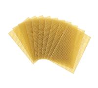TOYANDONA Feuilles de Cire d'abeille Naturelle pour Ruches Profondes Lot de 10 Pièces pour Apiculture Fabrication de Bougies Matériau 100% Pur Favorise Stockage