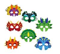 TOYANDONA Feutre Masque de Dinosaure 7 Pièces de Fête Halloween