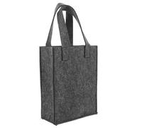 TOYANDONA Feutre Porte-Bouteilles Vin Compartiments Protection Portable pour Pique- et Voyage Pochette Cadeau Réutilisable Gris Moyen