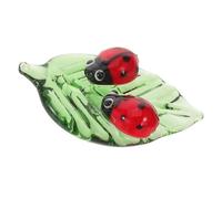 TOYANDONA Figurine Décorative en Cristal de Feuille Deux Coccinelles, Petit Ornement en Verre Soufflé 31x51x14 Mm, 12 G, Décoration Maison Élégante et Collection de Figurines D’Animaux