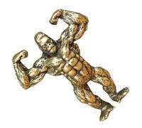 TOYANDONA Figurine Gorille Vintage Laiton Statue Miniature Robuste Ornement Décoratif de Bureau pour Amateurs Animaux