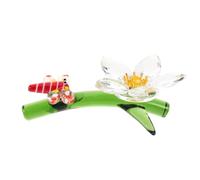 TOYANDONA Figurine Libellule en Cristal Transparent 89x57x44 Mm, Décoration Intérieure Élégante, Ornement Artisanal Léger 55g, Centre de Table et Présent Original pour Maison ou Bureau