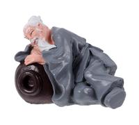 TOYANDONA Figurine Personnage Ancien Ivrogne Résine Décor Aquarium Cachette Extérieur Intérieur Jardin Patio Ornement Micro Paysage Plantes