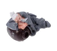 TOYANDONA Figurine Résine Vieux Ivrogne pour Décoration Aquarium et Jardin Ornement Micro Paysage Succulent Statue Réaliste Sécurisée pour Terrarium et Bac à Poissons