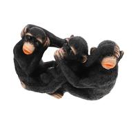 TOYANDONA Figurine Trois Singes Résine Décoratif Compact pour Bureau Salon Sculpture et Inspirante des Trois Singes pour Harmonie et Positivité