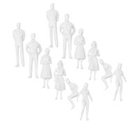 TOYANDONA Figurines Miniatures Blanches Modèles Réalistes Lot de 50 en Plastique 1:150 Différentes Postures pour Décoration Maison de Poupée et Paysage