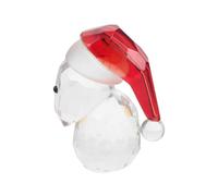 TOYANDONA Figurines Père Noël Verre Miniatures Décoration de Noël Claire avec Strass Ornements de Table pour Fêtes et Collectibles Festifs