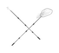 TOYANDONA Filet à Perche en Acier Inoxydable Capture de Poules et Canards Crochet Télescopique, Outil de Volaille Extérieur pour Élevage en Plein Air, Accessoire Poulailler Argenté