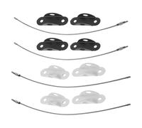 TOYANDONA Fixations Anti-basculement pour Meubles Kit 4 Pièces Nylon Vis Sangles Larges Blanches et Noires Ancrages Muraux pour Bibliothèque, Armoire, Sécurité Garçon et Filles et Animaux