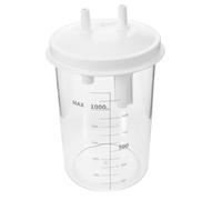 TOYANDONA Flacon de collecte en plastique 1000 ml avec kit de raccordement | Compatible avec les récipients Folee pour déchets liquides, réutilisables, en plastique, hermétiques et gradués