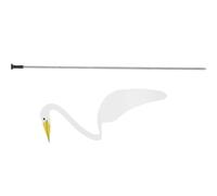 TOYANDONA Flamant Rose Décoratif Extérieur Rotatif pour Jardin et Cour - Ornement Flamant Rose Blanc en Matériau Solide, Décoration Fête et Pelouse Animée, Sculpture Éolienne de Patio