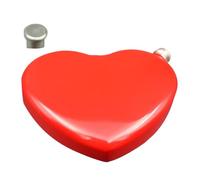 TOYANDONA Flasque à Hanche Acier Inoxydable Forme de Cœur Portable Étanche et Rechargeable Bouteille de Vin Mini pour Voyage Cadeau Original pour Amateur de Vin