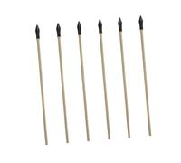 TOYANDONA Flèche de Lancer en Bois 6 Pièces pour Jeu Traditionnel | Sécurité Garçon et Filles, Couleur Kaki, Usage Jeu et Entraînement au Tir à L’arc, Lot de Six