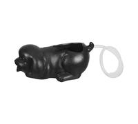 TOYANDONA Fontaine de Table Céramique Chien Jaillissant Eau pour Aquarium et Jardin Décor Cascade Intérieur Extérieur Céramique Résistante pour Bassin et Fontaine Circulante