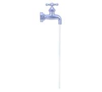 TOYANDONA Fontaine Robinet Invisible en Résine pour Jardin et Aquarium | Pourpre, Sculpture de Robinet Réaliste, Installation Sûre, Salon et Bureau, Style Créatif Unique
