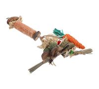 TOYANDONA Friandise à Mâcher Suspendue en Cœur de Maïs Naturel pour Lapins, Cobayes et Petits Rongeurs, Dentaire Écologique pour Usure des Dents, Stimulant et Solide, Cage Petits Animaux