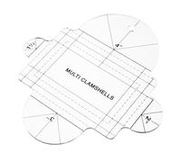 TOYANDONA Gabarit de Quilting en Acrylique, Règle Patchwork Clamshell Multiple, Marquages Clairs, Coupe Précise, pour Projets de Couture Créative et Patchwork