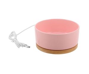 TOYANDONA Gamelle Chauffante Électrique USB Rose Taille S Bol Chauffant et Distributeur d'eau Antigel pour Chats et Chiots Extérieur Hiver Petits Animaux