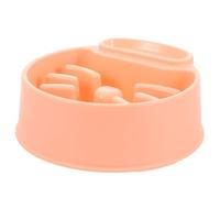 TOYANDONA Gamelle pour Chiens à Alimentation Lente en Plastique Orange, Design Convivial et Facile à Nettoyer, pour Prévenir Les Risques D’étouffement