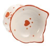 TOYANDONA Gamelle Surélevée Céramique pour Chat Bol Double Anti-Renversement avec Support Stable Design Ergonomique pour Confort du Cou Bol Nourriture et Eau pour Chatons et Petits Chiens