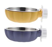 TOYANDONA Gamelle Suspendue Multifonction 11 Cm en Acier Inoxydable, Lot de 2 Bols pour Alimentation et Décoration Chiens et Chats en Cage