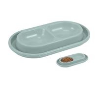 TOYANDONA Gamelles Antifourmis pour Ensemble Double Bol en INOX Antidérapant 500Ml Design Élégant pour Nourriture et Eau pour et Chiots